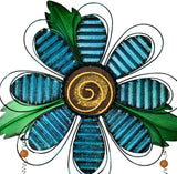 Welcome Sign for Front Door Decor Hanging Sign, Metal Flower Welcome Door Sign Wall Art Decor Hanging for Indoor Outdoor Patio Garden Yard Sign Porch Decoration 15.75X12.75In (C)
