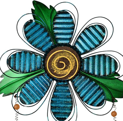 Welcome Sign for Front Door Decor Hanging Sign, Metal Flower Welcome Door Sign Wall Art Decor Hanging for Indoor Outdoor Patio Garden Yard Sign Porch Decoration 15.75X12.75In (C)