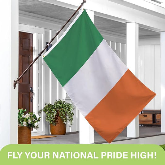 Evergreen Ireland Flag 3x5 flag Outdoor Double Sided, National Flags for Outside with Grommets, 3-Ply Banners for Garden Patio, Indoor Wall Decor for Room, Works with Standard Estate Flag Poles