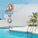 Mermaid Outdoor Decor, Wave Hanging Wind Spinners,Gifts for Mom from Daughter Son, Moms Wind Spinners, Mother's Day Best Gift for Mom, Love Reminder Gifts for Mother's Day, Patio,23in