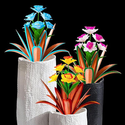 TOMBABY Huge Metal Agave Plants Outdoor Decoration Outdoor Garden Decorated with Flowers Mexican Yard Art Plant Garden Gift(Yellow 1 Pack)
