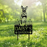 Custom Belgian Laekenois Dog Metal Memorial Garden Stake Personalized Pet Grave Marker Name Sign Remembrance Stake Decor,Memorial Statue Sign for Garden Outdoor Outside Yard Decor Sympathy Dog Loss.
