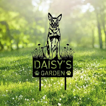Custom Belgian Laekenois Dog Metal Memorial Garden Stake Personalized Pet Grave Marker Name Sign Remembrance Stake Decor,Memorial Statue Sign for Garden Outdoor Outside Yard Decor Sympathy Dog Loss.