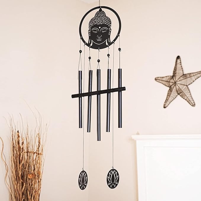 VP Home 28-inch Eternal Zen Buddha Wind Chimes for Outside Unique Zen Buddha Windchimes Outdoor Decorations Garden Decor Buddha Gift for Women, Mom, Grandma, Unisex