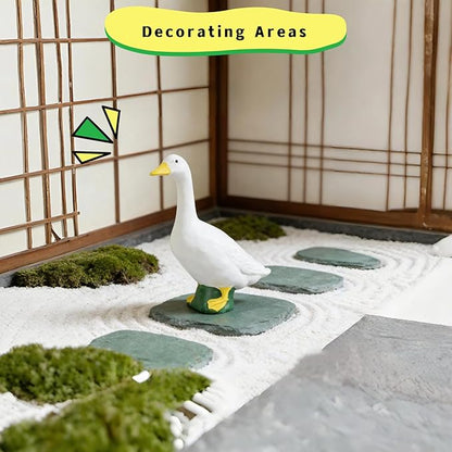 LICAEVEY Goose Statue, Big Resin Large White Goose Garden Lawn Yard Sculpture, Exquisite Craft Goose Figurine Decoration for Indoor and Outdoor
