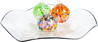 Dale Tiffany Hand Blown Glass, 4" Diameter Spring, Tree of Life Collection, Witch Globe Hanging Garden Indoor/Outdoor Decorative Ornament Gazing Ball
