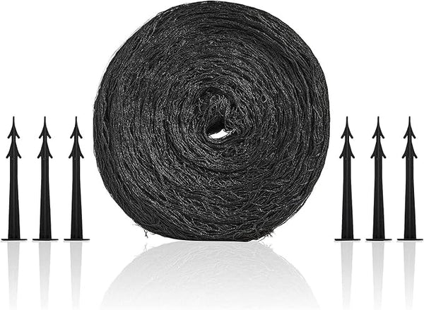 Pond H2o Black Premium Pond Protection Cover Net with Fixing Stakes 20 Ft by 13 Ft (6m x 4m) Heavy Duty Woven Fine Mesh Garden Netting Cover for Leaves, Protects Koi Fish
