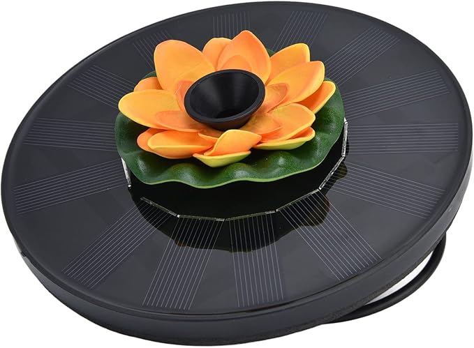 Ymiko Solar Pond Lights, Solar Water Fountain with Convenient Design 4 Spray Solar Fountain, Mini Solar Powered Water Fountain, Water Fountain Floating Solar Fountain for (#1)