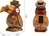 Solar Tiki Statue-WoodWoodpecker Bird-Garden Hawaiian - Solar Outdoor Light Garden Sculptures & Statues Totem Pole Bar Outdoor Patio Pool Yard Summer Decorations