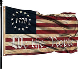 We The People 1776 Flag Double Sided 3 Layers 3x5 FT Outdoor Vintage American Betsy Ross 13 Star Constitution Flags Indoor Garden Decoration USA Flags