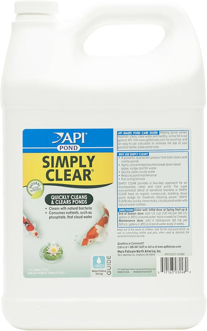 API POND SIMPLY CLEAR Pond Water Clarifier 1-Gallon Bottle