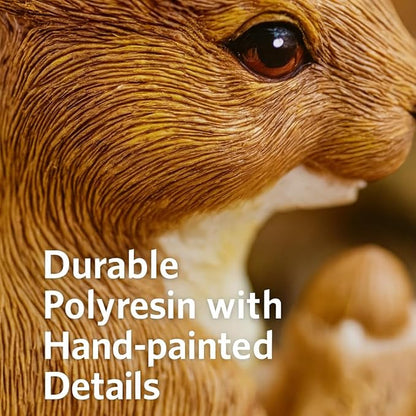 Garden Decor Polyresin Squirrel Statue with Acorn Statue - Charming Outdoor Decoration Ornament for Patio, Lawn, or Yard - Ideal for Garden Decor Enthusiasts and Nature Lovers