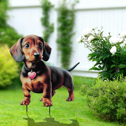 nawaza Dachshund Metal Garden Stakes Decorative,Outdoor Garden Dog Decor Stake,Birthday Gifts for Mom Women,Decorative Metal Housewarming Ornament for Lawn Patio Yard Pathway