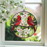 Red Cardinal Acrylic Suncatcher Window Hanging Bird Ornament Decor Personalized Gifts Suncatchers for Windows Indoor Decorations Outdoor Holiday