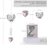 Gifts for Girlfriend, Best Friend, Sisters, Mom,Daughters,Crystal Suncatcher Ornament with Quote “Life is Better with You by My Side”Birthday Gifts,Window Hanging Decor