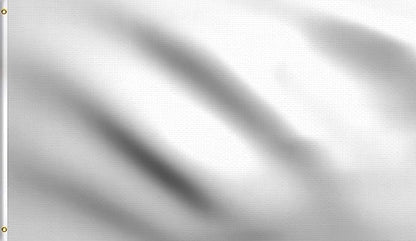 DMSE Solid White Flag, 3x5 Flag, UV Resistant, Fade Resistant Material with Metal Grommets (3ft x 5ft), (Polyester), (White)