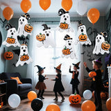 12 Packs 16 Inches Halloween Inflatable Ghost Outdoor Decorations PVC Inflatable Hanging Ghost Ornaments Blow Up Ghost for Halloween Party Yard Garden Outdoor Decoration