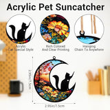 Cat Memorial Suncatcher Windows Memorial Ornament Pet Sympathy Gift for Loss of Cat Personalized Decorations Sun Catcher in Loving Memory for Loss Christmas Decor