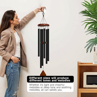 Bursvik 50'' Wind Chimes for Outside Deep Tone, Large Wind Chime, 6 Heavy Duty Tubes Metal Extra Large Wind Chimes Outdoor, Decoration for Garden, Patio, Yard, Gifts for Mother's Day(Rhombus)