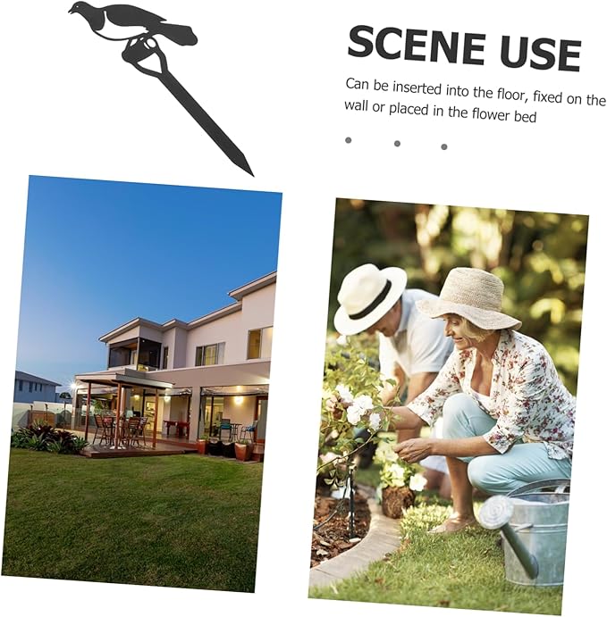 Bird Garden Stake Decor Iron for Lawn and Garden Vivid Bird Stake Ornament for Outdoor Decoration