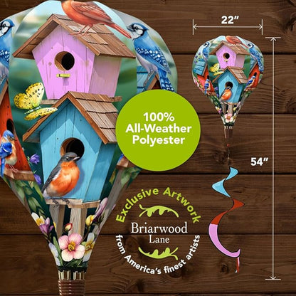 Briarwood Lane Spring Celebration Birdhouses Hot Air Balloon Spinner