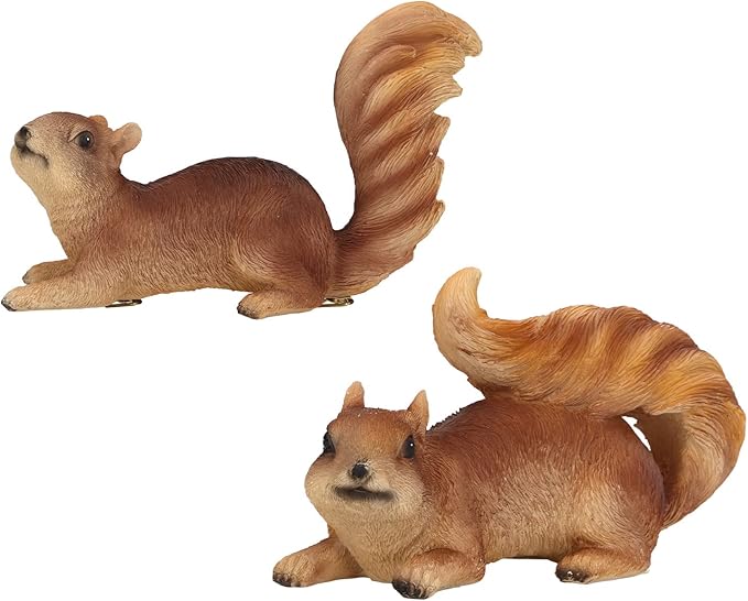 Jeanoko Animal Figurines, Resin Garden Statue, Exquisite Simulated Shape, Outdoor Decoration for Terrace, Backyards, Lawns, Patios