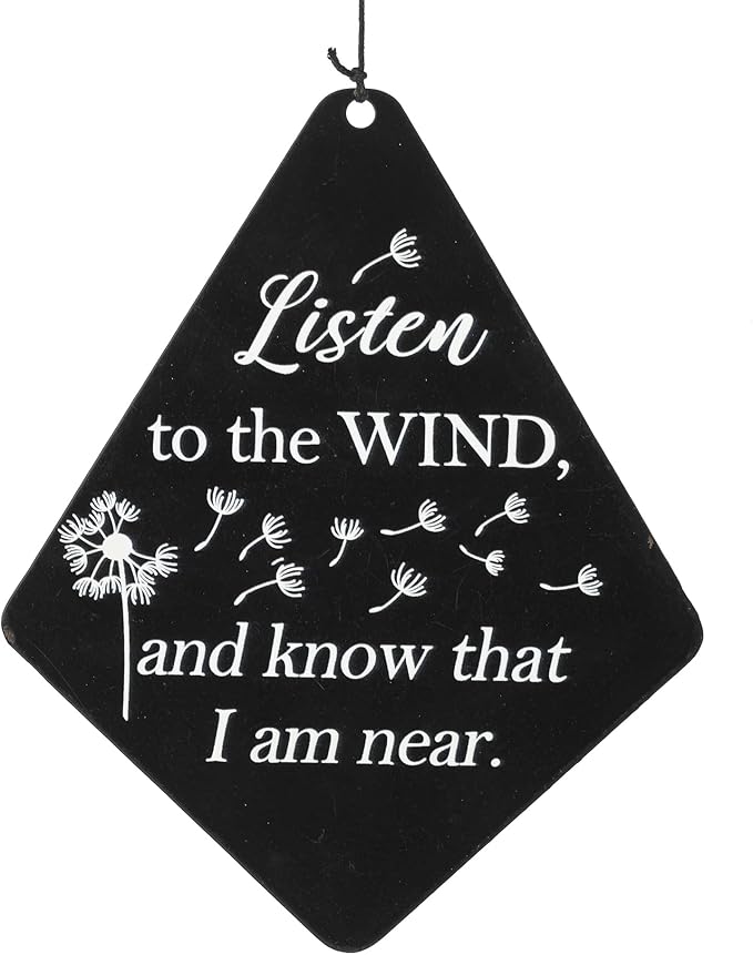 Glitzhome 38" H Large Metal Wind Chime, Classic Black Wind Chimes with Wind-Catcher, Memorial Windchime for Patio, Garden, Outdoor Home Decor