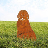 Cairn Terrier Dog Metal Sign,Yard Garden Decor,Dog Garden Decor,Rusty Animal Garden Stake,Metal Ornaments for Garden Outdoor Planters Lawn Custom Iron Art Sign Souvenirs Mourning Gifts