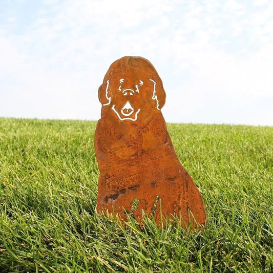 Cairn Terrier Dog Metal Sign,Yard Garden Decor,Dog Garden Decor,Rusty Animal Garden Stake,Metal Ornaments for Garden Outdoor Planters Lawn Custom Iron Art Sign Souvenirs Mourning Gifts