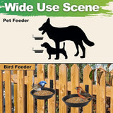 Wall Mount Plant Holder with Saucer Trays 8 inch, 6 Pack Heavy Duty Metal Fence Mounted Plant Holders for Wall, Ring Flower Pot Hanger Planter Bracket for Outside Indoor Outdoor Bird Feeder