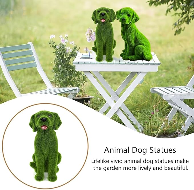 Outdoor Garden Statue Decoration, Resin Material, Handmade, Suitable for Villa Courtyards Gardens and Lawns(A,27 * 27 * 40cm)