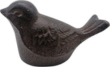 Comfy Hour 3.5" Heavy Duty Cast Iron Bird Figurine, Decorative Vintage Brown Sparrow Statue for Farmhouse Home Decor, Shelf, Mantel & Tiered Tray, Bird Lovers Gift, 1 pc