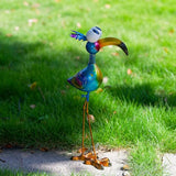 18.9" Metal Peacock Garden Statue - Weather-Resistant Outdoor Bird Figurine, Yard Art Decor for Lawns and Patios, Unique Gift for Gardening Enthusiasts