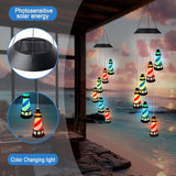 Solar Lighthouse Wind Chimes,YY Gardenia Hanging Lights Outdoor Garden Decoration,Lighthouse Gifts for Women,Yard,Outside,Porch,Patio