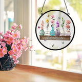 Personalized Mother's Day Suncatcher, Custom Name Birth Month Flowers Mom’s Bunch Window Hanging, Mothers Day Christmas Birthday Gifts for Mom from Daughter Son (Style 02)