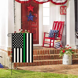 AVOIN colorlife Thin Green Line Military and Conservation Garden Flag 12x18 Inch Double Sided Outside, American Stars and Stripes Patriotic Yard Outdoor Decoration