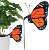 Monarch Butterfly Decorations for Pots, Acrylic Suncatcher Flower Pot Decoration Colorful Butterfly Garden Yard Decor for Spring Home Indoor Outdoor Decor Village Style, Gifts for Women
