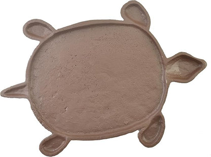13" Cast Iron Turtle Stepping Stone – Heavy-Duty Rustic Brown Garden Paver, Decorative Outdoor Pathway Stone, Textured Design for Yard, Lawn, and Landscaping
