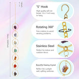 Thyle Healing Crystal Wind Chimes for Outside Window 7 Chakra Hanging Crystal Sun Catchers for Easter Indoor Outdoor Home Wall Decor Birthday Gifts(Amethyst Style)