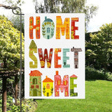 Gkyygk Welcome Garden Flag 12x18 Inch Home Sweet Home Banners Vertical Double Sided Burlap Farmhouse Outdoor Lawn Patio Decor