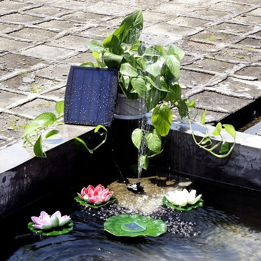 Meichoon Solar Fountain Pump with Panel 2.5W Birdbath Fountain Pond Pump Kit for Patio Garden Fish Tank Decoration MY04