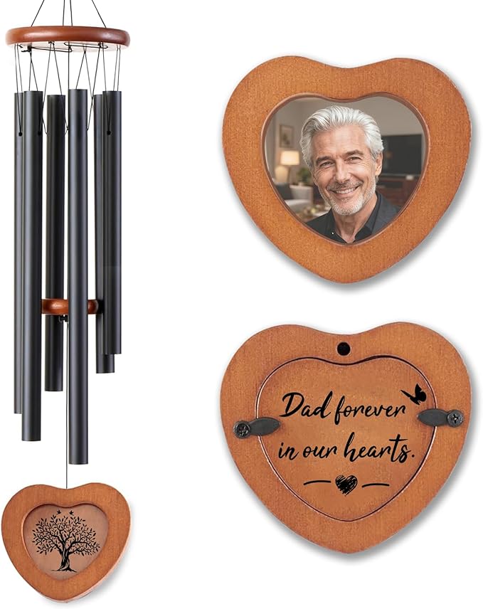 Memorial Wind Chimes for Loss of Father - 36'' Outside Sympathy Wind Chimes Gifts for Loss of Dad, Windchimes in Memory of Dad Father, Home Outdoor Garden Porch Patio Decor
