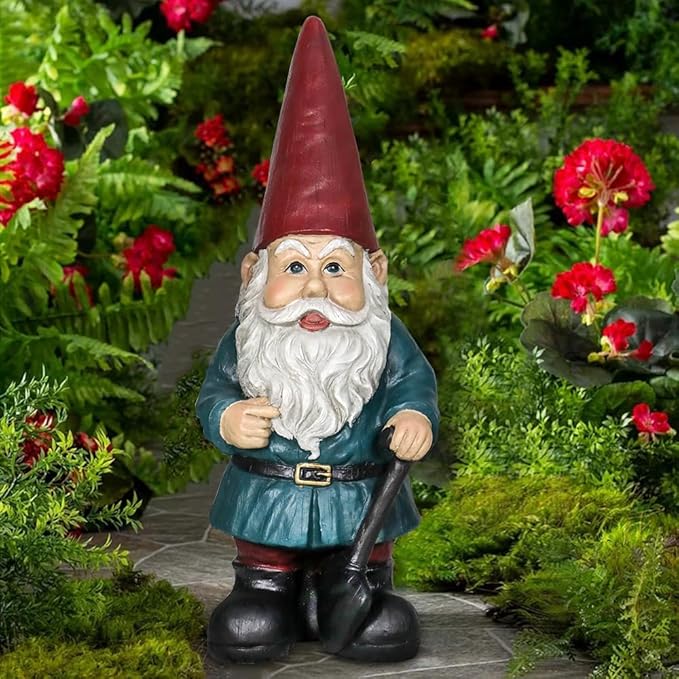 SKYFIRE 34.4” H Outdoor Garden Statues - Concrete Yard Decorations Statues with Santa Claus Design for Home Decor, Christmas Lawn Ornament for Garden, Yard, Park Xmas Party - Christmas Garden Gifts