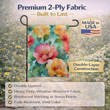 Caroline's Treasures Georgia Cherokee Rose in Watercolor Garden Flag Mailbox Flag Decorative Yard Flag Banner Outside Patio Artwork Yard Flower Beds, Garden Size, Multicolor