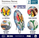 OrnamentallyYou Elegant Resin Stepping Stone, Outdoor Garden Pathway Decoration (Colorful Moments Bloom Stepping Stone, 9.5" Butterfly Garden Decorative Figurine)