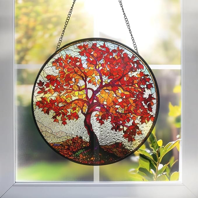 Stained Glass Window Hanging,suncatcher Stained Glass kit,Stained Glass Ornament, Garden suncatchers for Windows Hanging,Window Decor or Indoor,Gifts for Women, Lovers, Couple, Friends