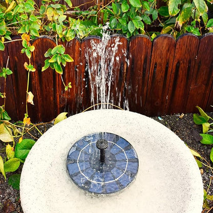 Meichoon Solar Fountain Pump 3.5W with 6 Nozzles Birdbath Water Feature Independent Floating Fountain for Gardens Ponds Fish Tanks Aquariums Outdoors MY01