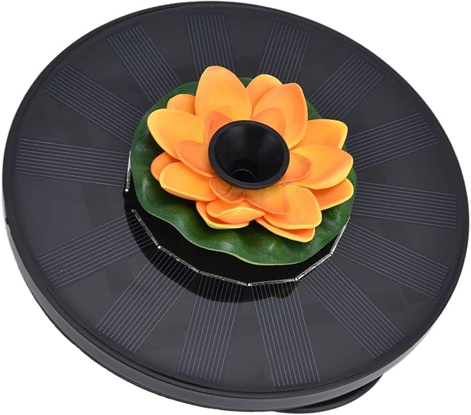 Ymiko Solar Pond Lights, Solar Water Fountain with Convenient Design 4 Spray Solar Fountain, Mini Solar Powered Water Fountain, Water Fountain Floating Solar Fountain for (#1)