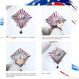 American Eagle Flag Metal Wind Spinners Outdoor, Stainless Steel Wind Sculptures Spinner Hanging Garden Decoration, United States Flag Craft Spinner Patio Decor Yard Ornaments Art Gift