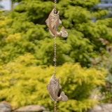 Zaer Ltd. Ornate Hanging Rain Chains (Copper Finish, Jumping Fish)